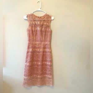Chi chi London Blush Pink body on lace MIDI Dress